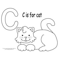着色页: 猫 (动物) #1801 - 免费可打印着色页
