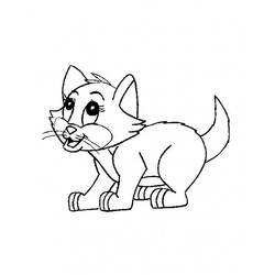 着色页: 猫 (动物) #1802 - 免费可打印着色页