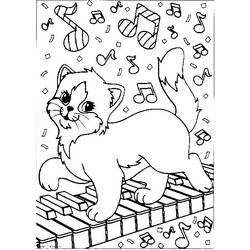 着色页: 猫 (动物) #1808 - 免费可打印着色页