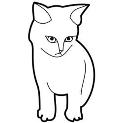 着色页: 猫 (动物) #1826 - 免费可打印着色页