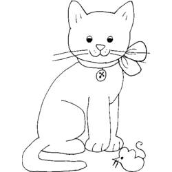 着色页: 猫 (动物) #1848 - 免费可打印着色页