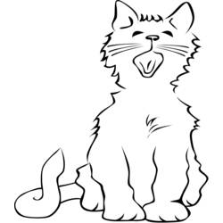 着色页: 猫 (动物) #1857 - 免费可打印着色页