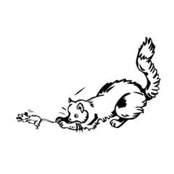 着色页: 猫 (动物) #1862 - 免费可打印着色页