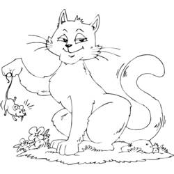着色页: 猫 (动物) #1866 - 免费可打印着色页