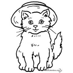 着色页: 猫 (动物) #1869 - 免费可打印着色页