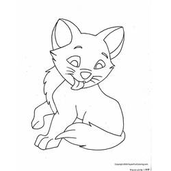 着色页: 猫 (动物) #1877 - 免费可打印着色页