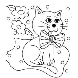 着色页: 猫 (动物) #1891 - 免费可打印着色页