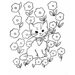 着色页: 猫 (动物) #1895 - 免费可打印着色页
