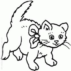着色页: 猫 (动物) #1906 - 免费可打印着色页
