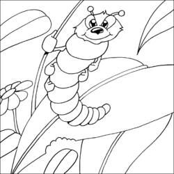 着色页: 毛虫 (动物) #18367 - 免费可打印着色页