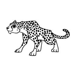 着色页: 猎豹 (动物) #7892 - 免费可打印着色页
