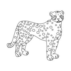 着色页: 猎豹 (动物) #7910 - 免费可打印着色页