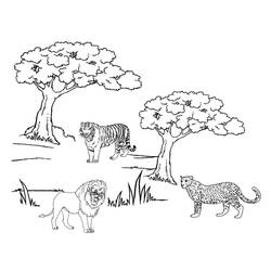 着色页: 猎豹 (动物) #8005 - 免费可打印着色页