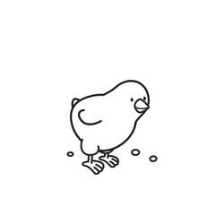 着色页: 小鸡 (动物) #15329 - 免费可打印着色页