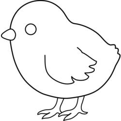 着色页: 小鸡 (动物) #15350 - 免费可打印着色页