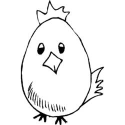 着色页: 小鸡 (动物) #15399 - 免费可打印着色页