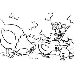 着色页: 小鸡 (动物) #15444 - 免费可打印着色页