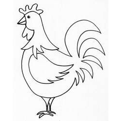 着色页: 鸡 (动物) #17236 - 免费可打印着色页