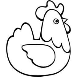 着色页: 鸡 (动物) #17239 - 免费可打印着色页