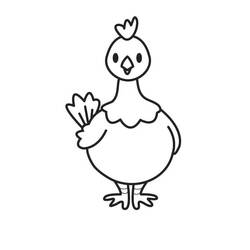 着色页: 鸡 (动物) #17253 - 免费可打印着色页