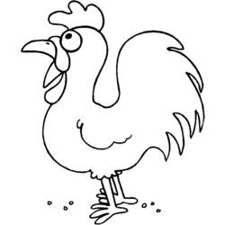 着色页: 鸡 (动物) #17258 - 免费可打印着色页