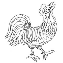 着色页: 鸡 (动物) #17268 - 免费可打印着色页