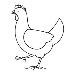 着色页: 鸡 (动物) #17275 - 免费可打印着色页
