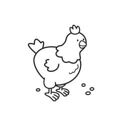 着色页: 鸡 (动物) #17279 - 免费可打印着色页