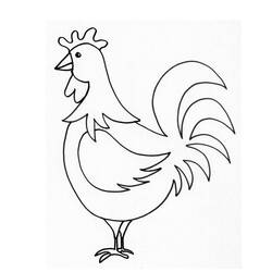 着色页: 鸡 (动物) #17283 - 免费可打印着色页