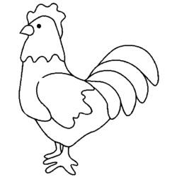 着色页: 鸡 (动物) #17284 - 免费可打印着色页
