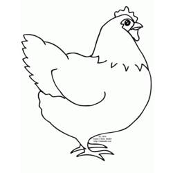 着色页: 鸡 (动物) #17288 - 免费可打印着色页