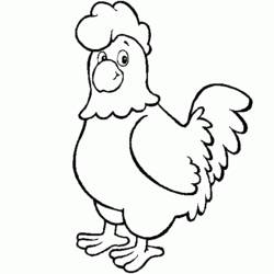 着色页: 鸡 (动物) #17289 - 免费可打印着色页