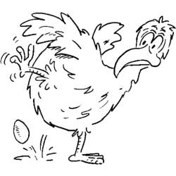 着色页: 鸡 (动物) #17294 - 免费可打印着色页