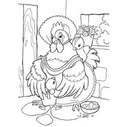 着色页: 鸡 (动物) #17308 - 免费可打印着色页