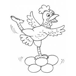着色页: 鸡 (动物) #17313 - 免费可打印着色页