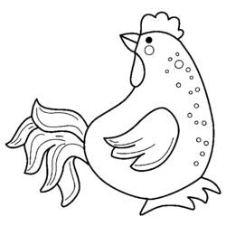 着色页: 鸡 (动物) #17317 - 免费可打印着色页