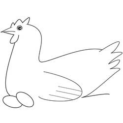 着色页: 鸡 (动物) #17318 - 免费可打印着色页