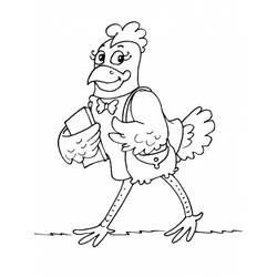 着色页: 鸡 (动物) #17356 - 免费可打印着色页