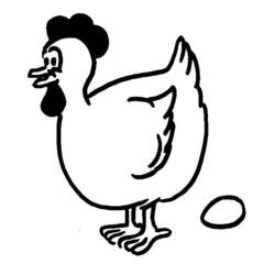 着色页: 鸡 (动物) #17391 - 免费可打印着色页