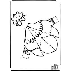 着色页: 鸡 (动物) #17410 - 免费可打印着色页