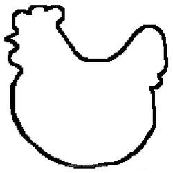 着色页: 鸡 (动物) #17415 - 免费可打印着色页