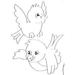 着色页: 小鸟 (动物) #20105 - 免费可打印着色页