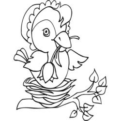 着色页: 小鸟 (动物) #20130 - 免费可打印着色页