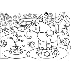 着色页: 马戏团动物 (动物) #20806 - 免费可打印着色页