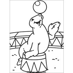 着色页: 马戏团动物 (动物) #20879 - 免费可打印着色页