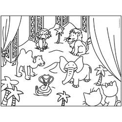 着色页: 马戏团动物 (动物) #20891 - 免费可打印着色页