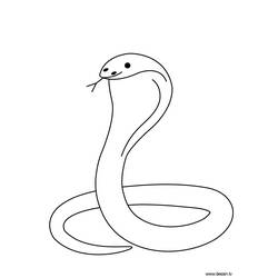 着色页: 眼镜蛇 (动物) #3227 - 免费可打印着色页