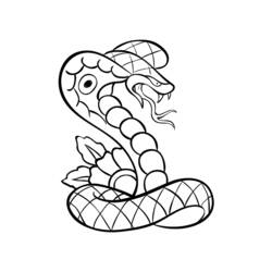 着色页: 眼镜蛇 (动物) #3255 - 免费可打印着色页