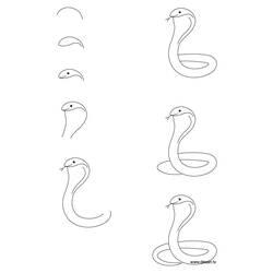 着色页: 眼镜蛇 (动物) #3375 - 免费可打印着色页