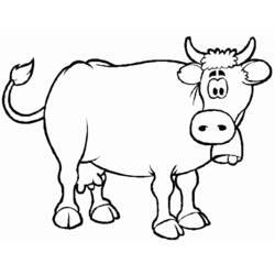 着色页: 奶牛 (动物) #13188 - 免费可打印着色页
